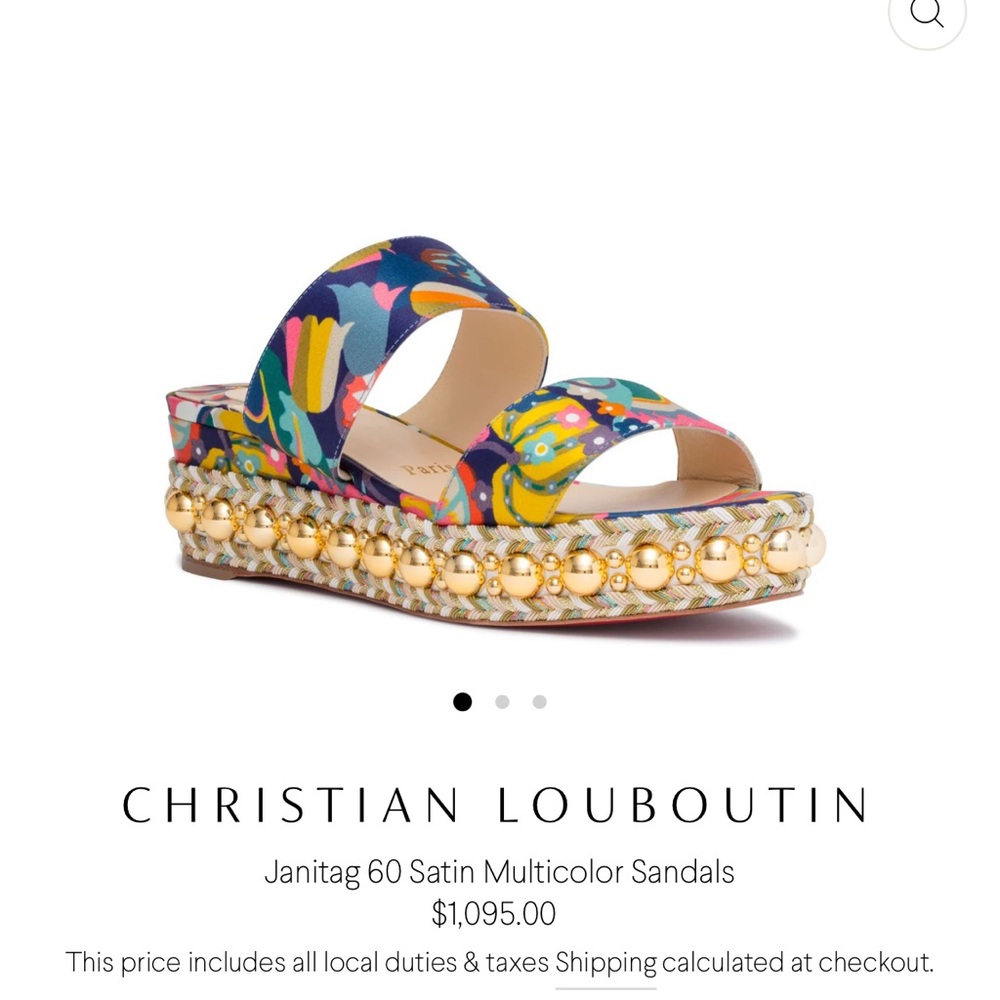 Christian Louboutin Janitag Platform Satin Sandals 37